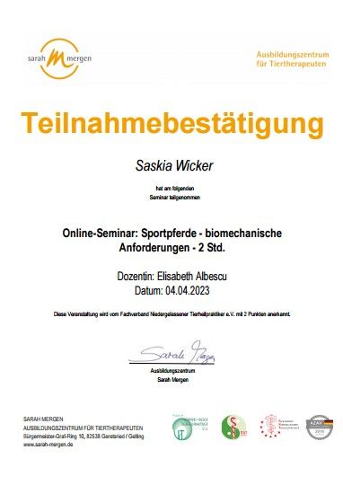 Sportpferde - biomechanische Anforderungen 04.04.2023